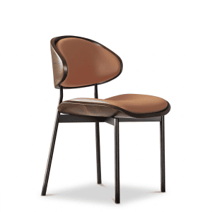 chair, walnut / black legs