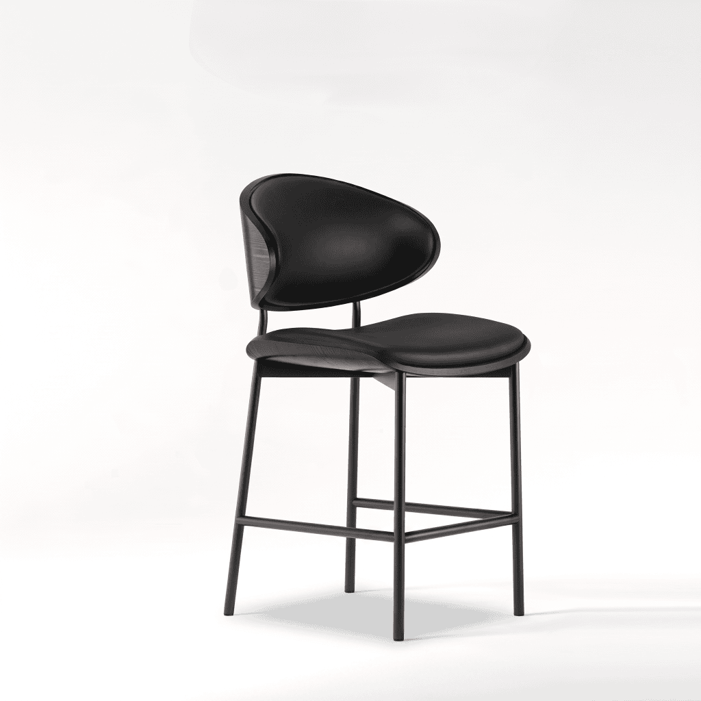 stool, black wood