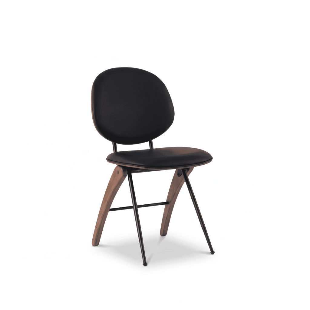 chair, walnut / black stays