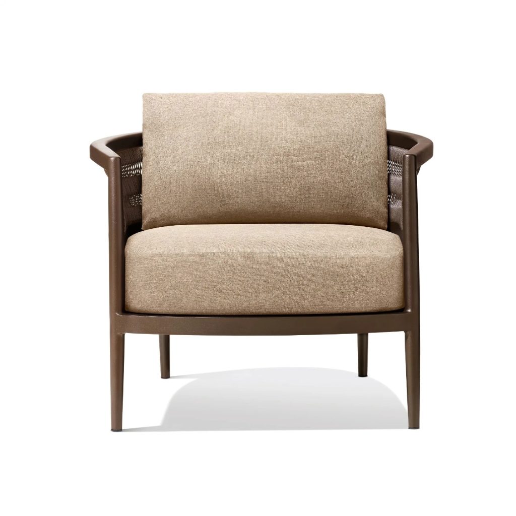 lounge armchair, bronze aluminium