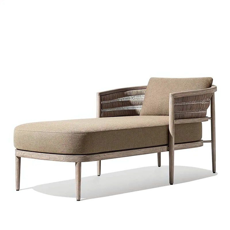 chaise longue, grey aluminium