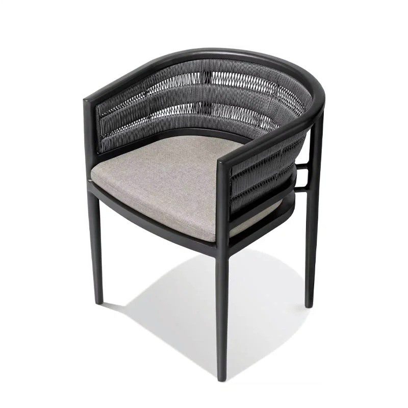 dining chair, black aluminium